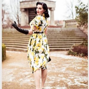 Heats and Found Trudy Lemon Print Shirtdress